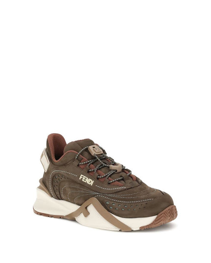 Fendi Brown Rubber Athletic Sneakers