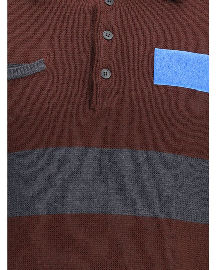 GR10K Bordeaux Wool Polo Shirt