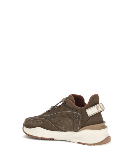 Fendi Brown Rubber Athletic Sneakers