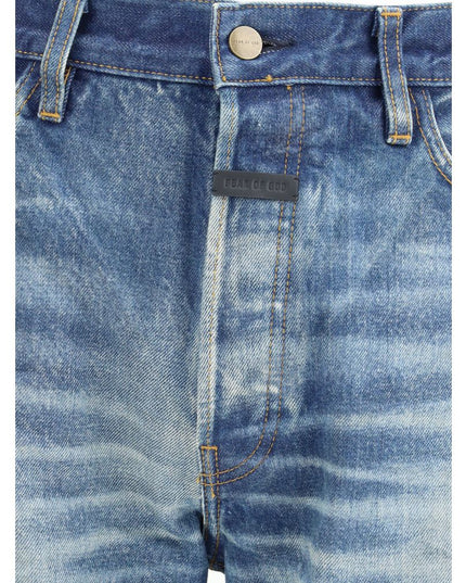 Fear Of God Blue Cotton Straight-Leg Jeans