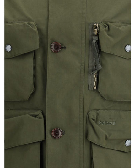 Barbour Green Polyester Shell Jacket