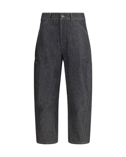 Lemaire Blue Cotton Straight-Leg Jeans