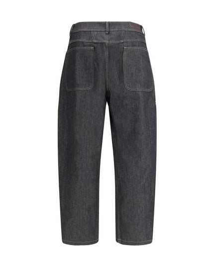 Lemaire Blue Cotton Straight-Leg Jeans