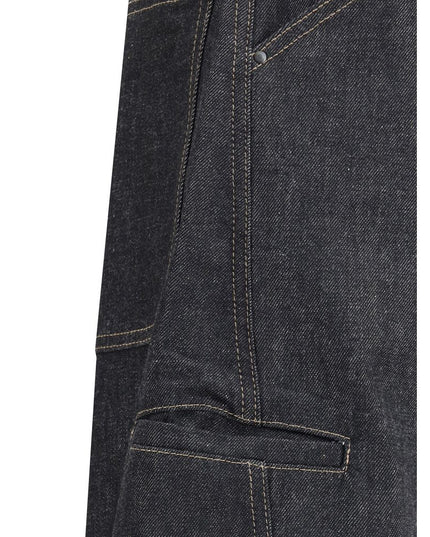 Lemaire Blue Cotton Straight-Leg Jeans