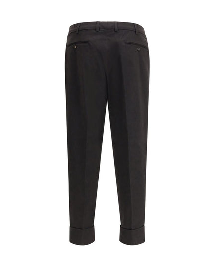 Cruna Black Cotton Casual Pants
