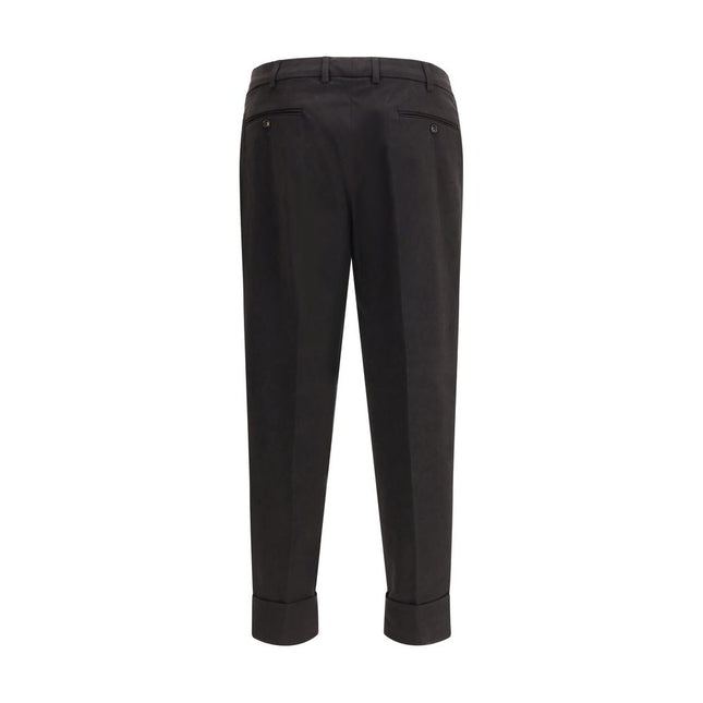 Cruna Black Cotton Casual Pants