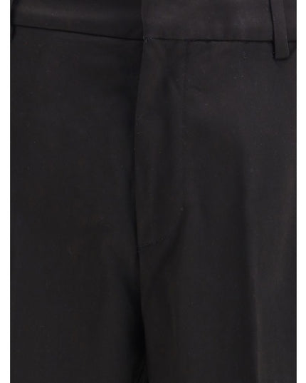Cruna Black Cotton Casual Pants