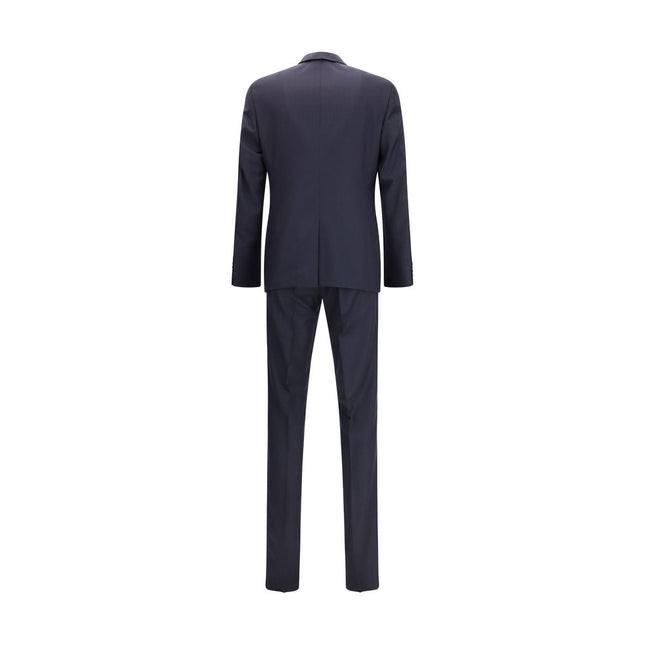 Prada Blue Fleece Wool Two-Piece Suit
