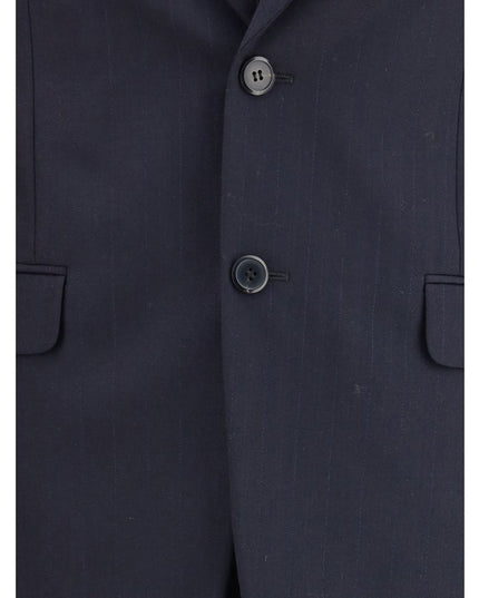 Prada Blue Fleece Wool Two-Piece Suit
