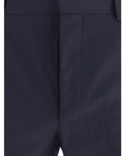 Prada Blue Fleece Wool Two-Piece Suit