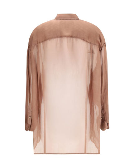 Darkpark Bordeaux Silk Blouse