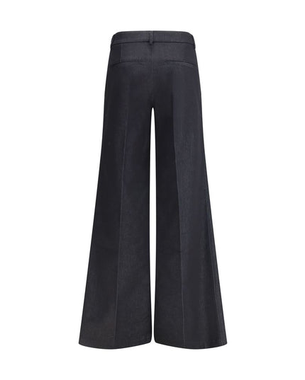 Darkpark Black Polyester Flared Pants