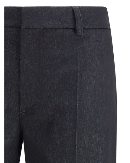 Darkpark Black Polyester Flared Pants