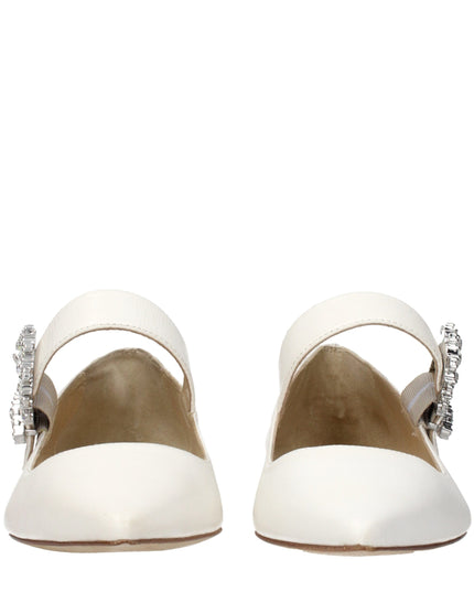 Jimmy Choo White Leather Ballet Flats