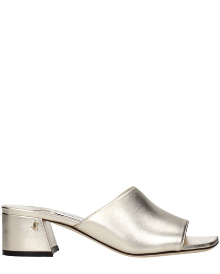 Jimmy Choo Gold Leather Platform Sandals