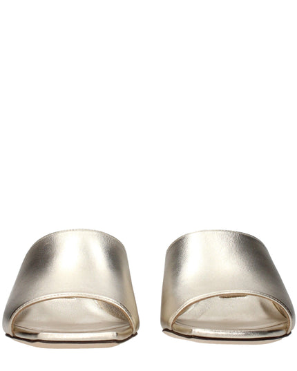 Jimmy Choo Gold Leather Platform Sandals