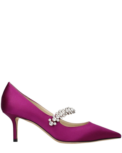 Jimmy Choo Pink Satin Mid Heel Pumps