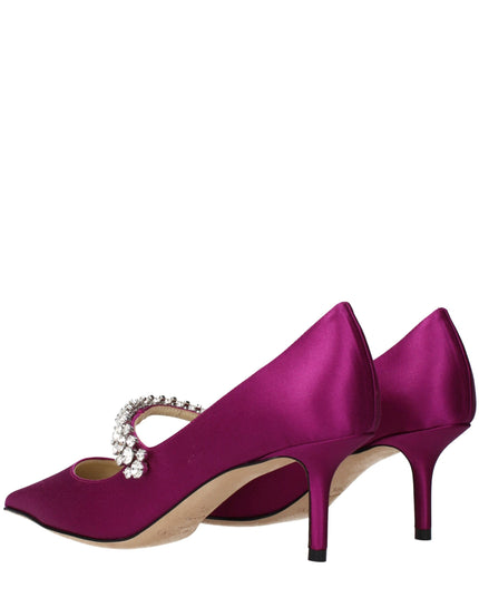 Jimmy Choo Pink Satin Mid Heel Pumps