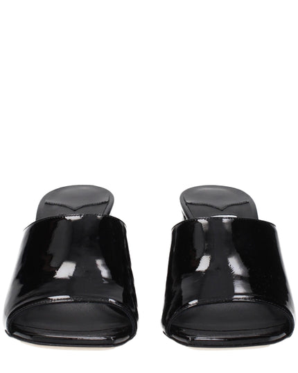 Jimmy Choo Black Leather Platform Sandals