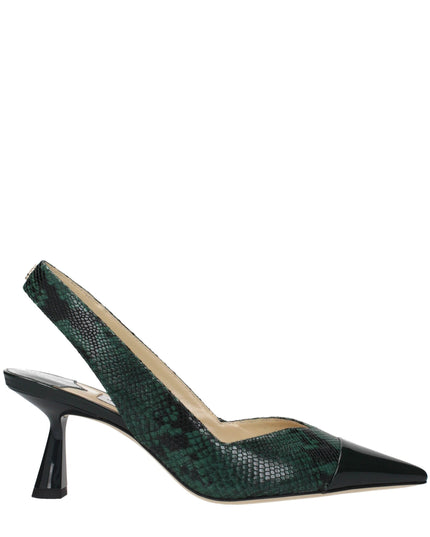 Jimmy Choo Green Leather High Heel Pumps