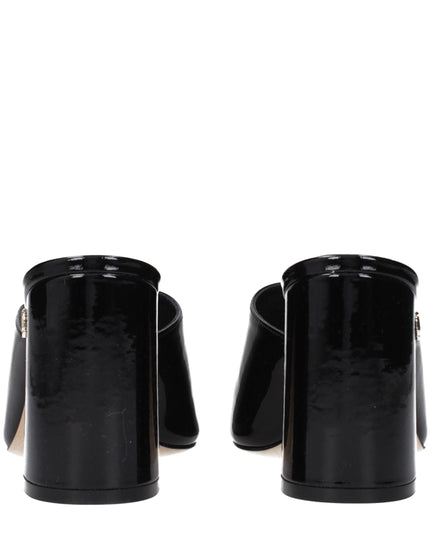 Jimmy Choo Black Leather Platform Sandals