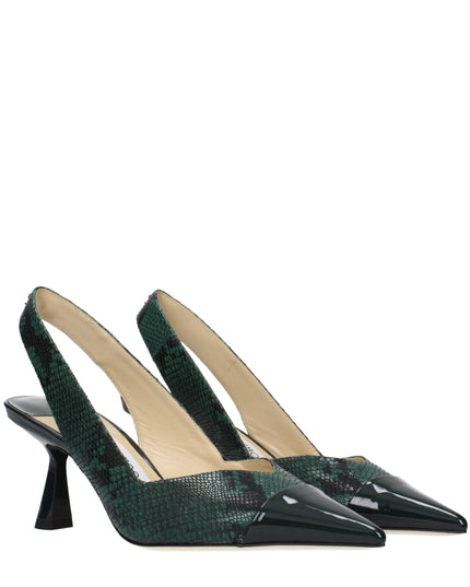 Jimmy Choo Green Leather High Heel Pumps