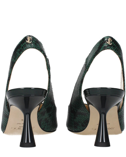 Jimmy Choo Green Leather High Heel Pumps