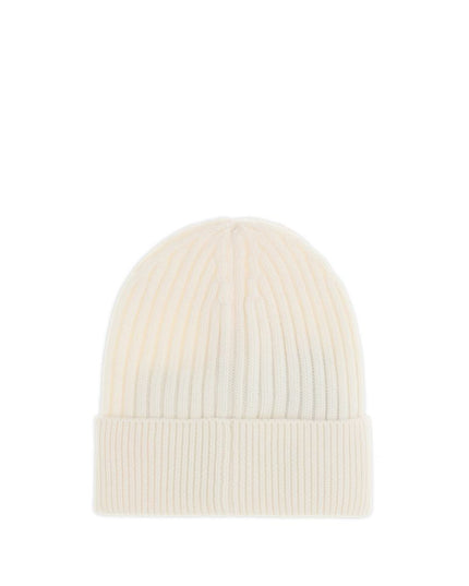 Moncler Grenoble Cream Fleece Wool Beanie