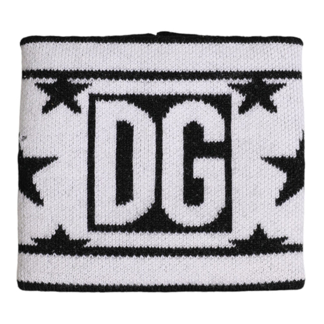 Dolce & Gabbana White Black Wool Logo #DGMILLENNIALS Wristband
