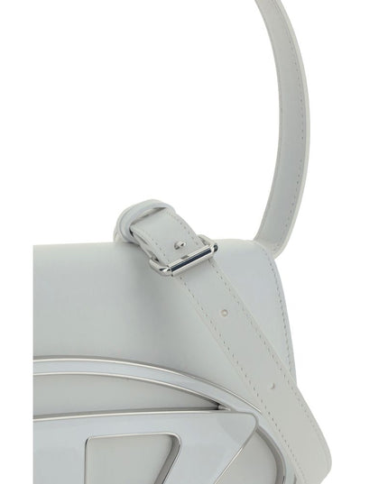 Diesel White Calf Leather Bos Taurus Shoulder Bag