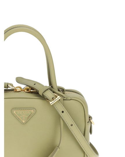 Prada Green Calf Leather Bos Taurus Handbag