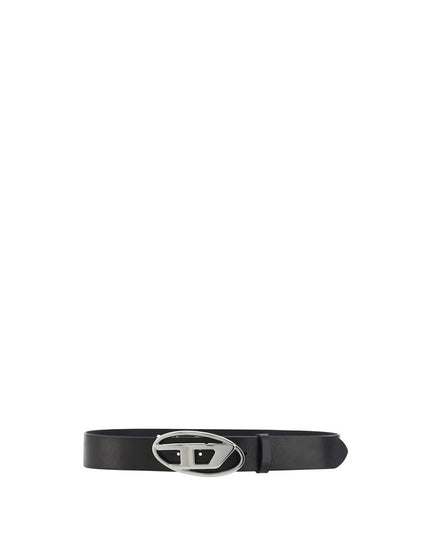 Diesel Black Calf Leather Bos Taurus Regular Belt