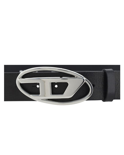 Diesel Black Calf Leather Bos Taurus Regular Belt
