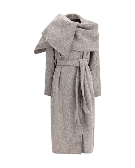 Ferragamo Brown Fleece Wool Coat