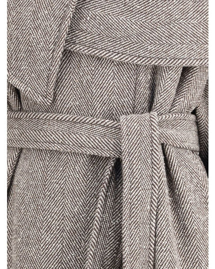 Ferragamo Brown Fleece Wool Coat