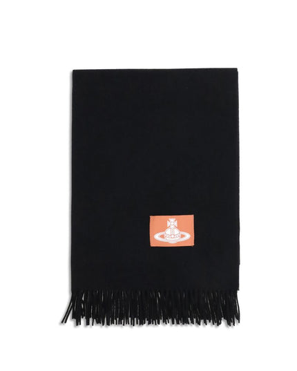 Vivienne Westwood Black Wool Scarf