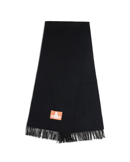 Vivienne Westwood Black Wool Scarf