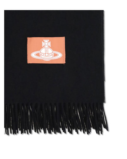 Vivienne Westwood Black Wool Scarf