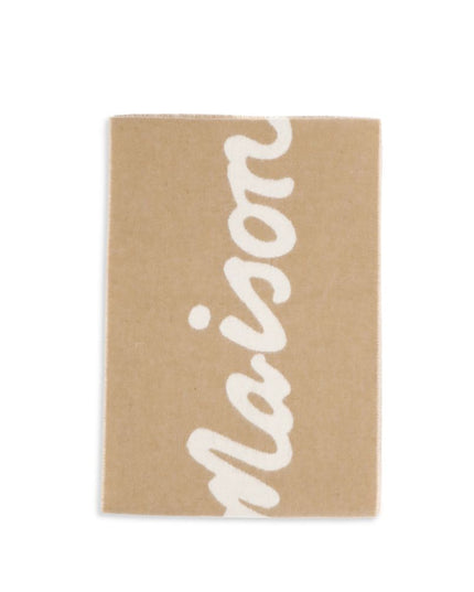 Maison Kitsuné Beige Wool Scarf