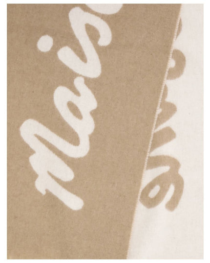 Maison Kitsuné Beige Wool Scarf