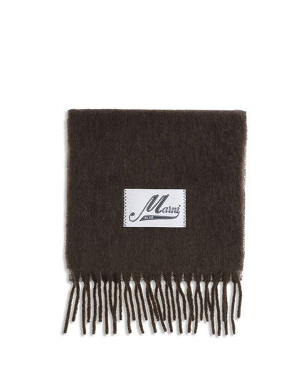 Marni Brown Wool Scarf
