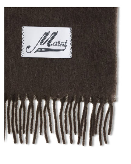 Marni Brown Wool Scarf