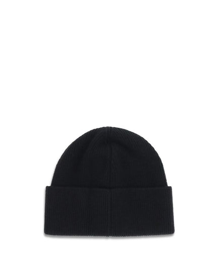 Marine Serre Black Merino Wool Beanie