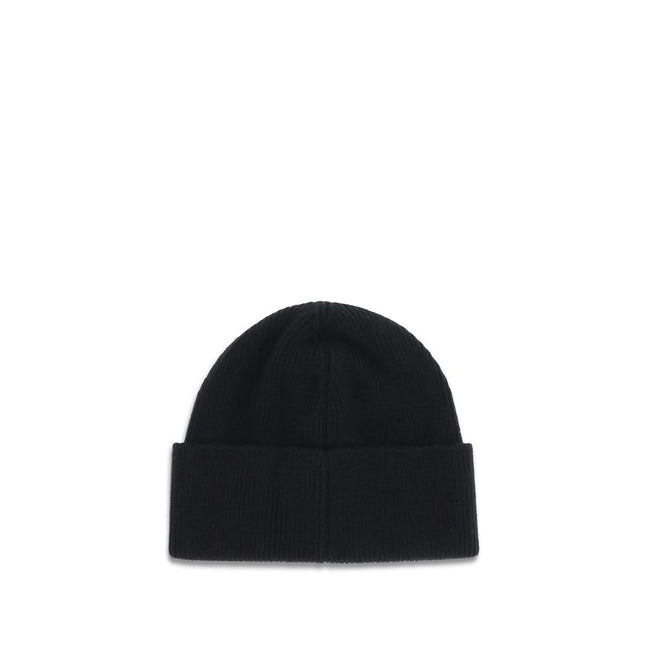 Marine Serre Black Merino Wool Beanie