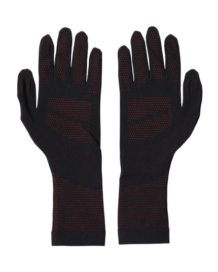 Dolce & Gabbana Black DG Logo Cotton Hands Mitten Men Gloves