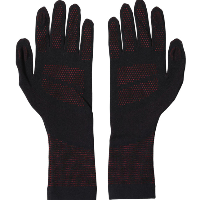 Dolce & Gabbana Black DG Logo Cotton Hands Mitten Men Gloves