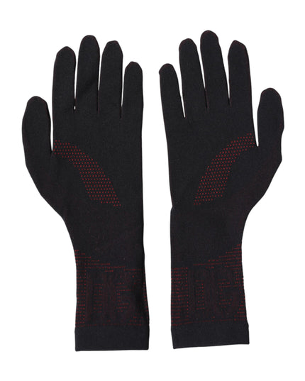 Dolce & Gabbana Black DG Logo Cotton Hands Mitten Men Gloves
