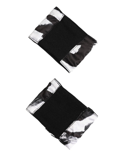 Dolce & Gabbana Black White DG Logo Silk 1 Pair Wristband