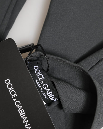 Dolce & Gabbana Dark Gray Viscose Elbow Length Mitten Men Gloves