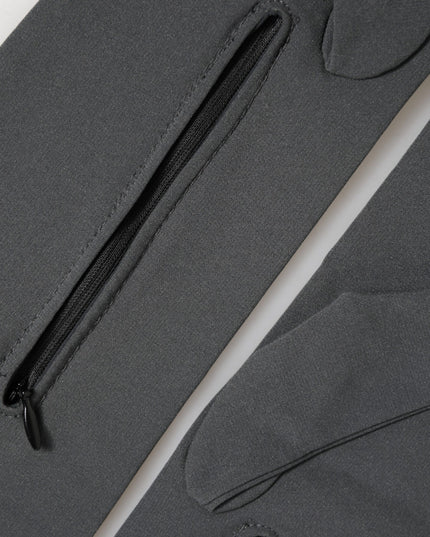 Dolce & Gabbana Dark Gray Viscose Elbow Length Mitten Men Gloves